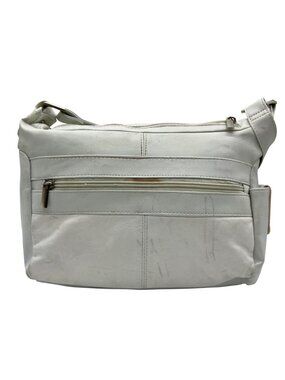 Unbranded White Faux Leather Crossbody Bag